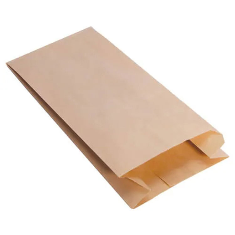 Brun knivspids madpapir taske
